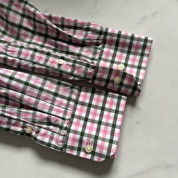 Barbour Bruce Men's Shirt Classic Tailored Fit Cotton Chek Nevada Pink Size L - Picture 9 of 11